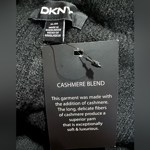 DKNY Cashmere Blend Pull On Knit Joggers Drawstring Waist Black size XL - Picture 8 of 9